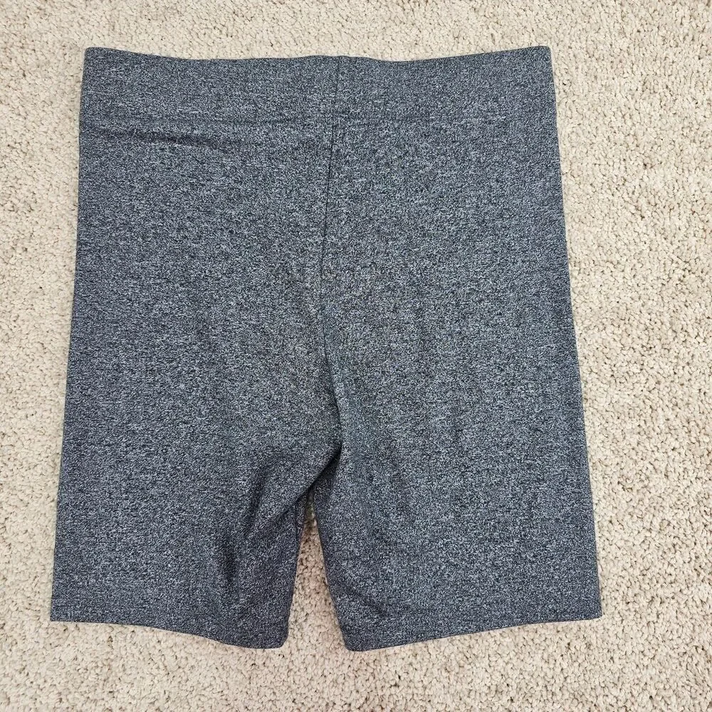 Forever 21 Biker Shorts M Charcoal Gray High Rise Seamless Stretch Athleisure